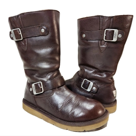 UGG Shoes Ugg Kensington Genuine Sheepskin Moto Boots Sz 7